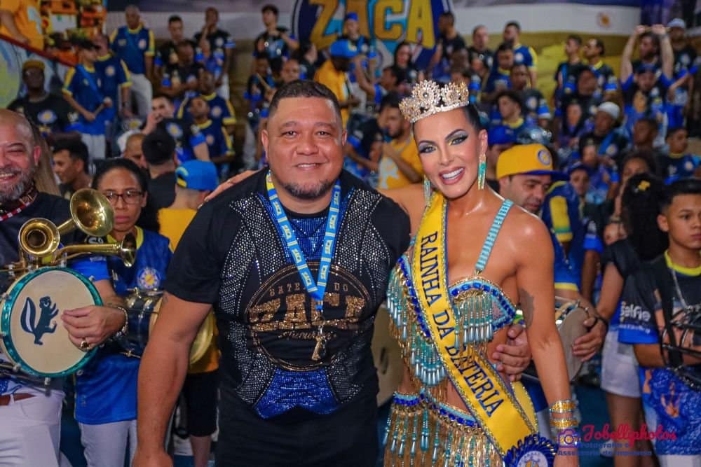 Mestre Serginho e Rainha de Bateria Carla Prata - Foto: João Belli / Renato Cipriano - Assessoria Tucuruvi