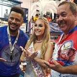 Mestre Vitor Velloso, Carla Diaz, e Presidente Silvio de Azevedo - Foto: Divulgação